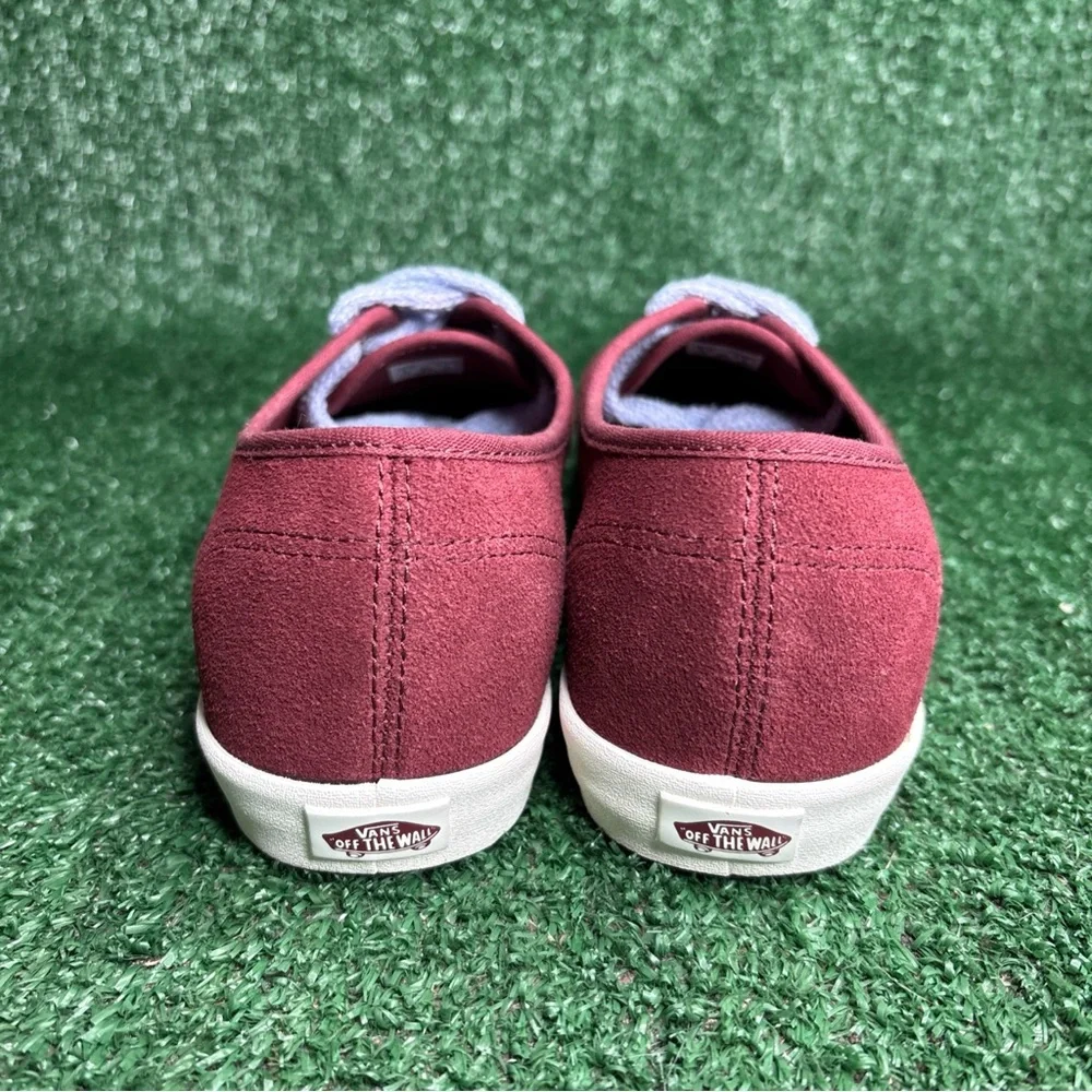 NEW VANS Authentic Low Pro Red Suede Skate Shoes Sneakers Men 8‎ / Women 9.5